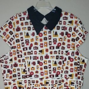 Fun print midi plus dress